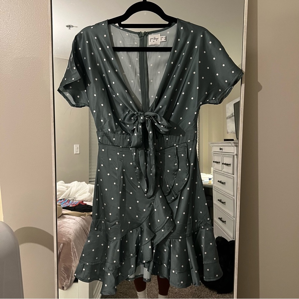 NWOT Princess Polly Amalie Mini Dress Sage